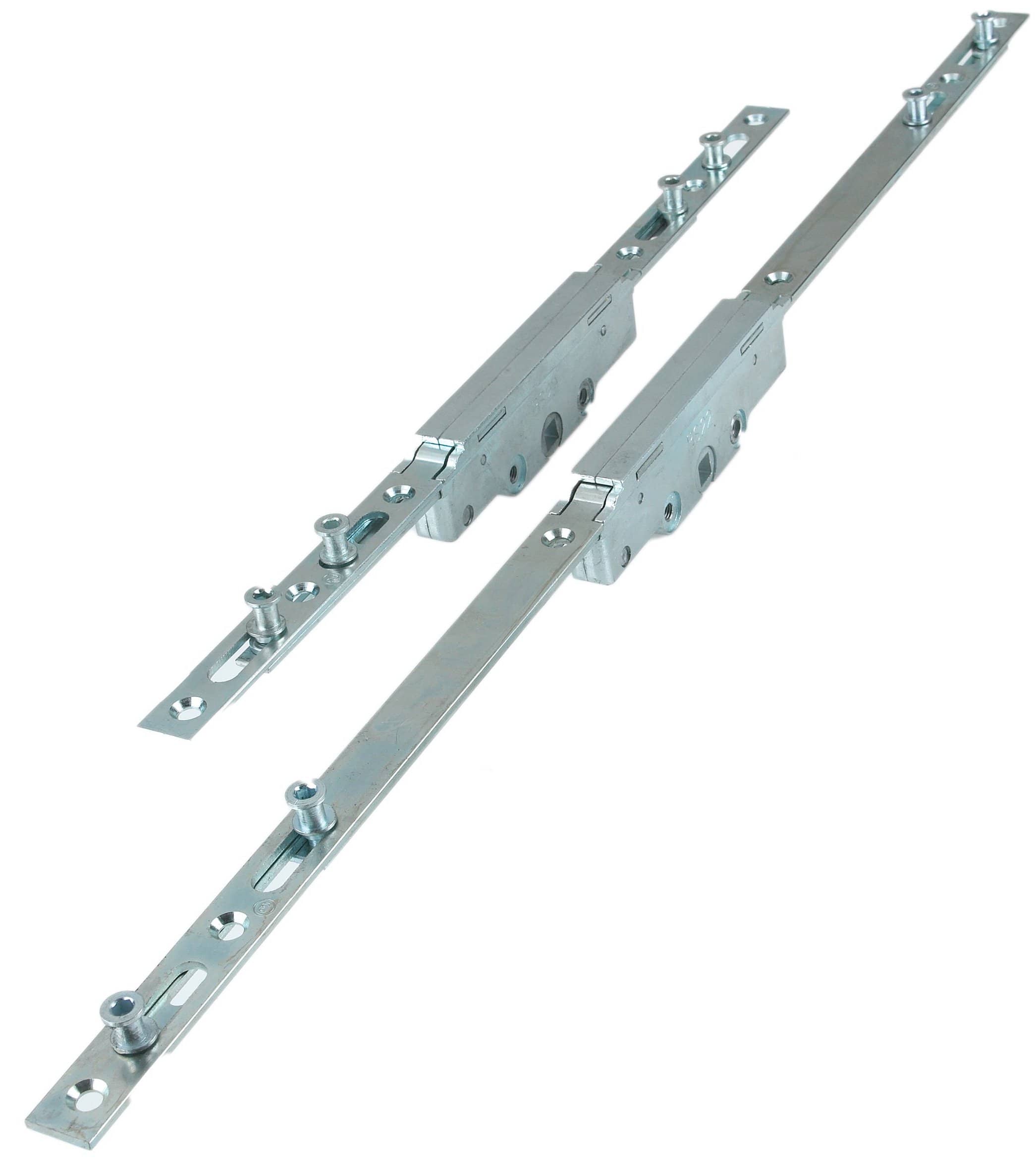 Multi-point shoot bolt locks